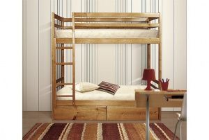 Кровать двухъярусная из массивной древесины Классика в Сысерти - sysert.ok-mebel.com | фото 1