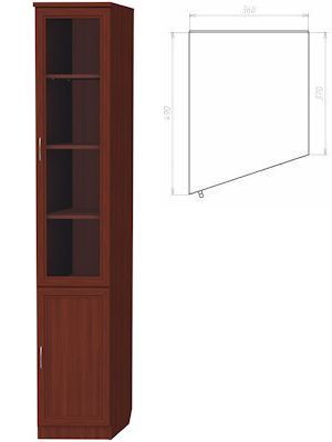 Шкаф для книг (консоль левая) арт. 201 в Сысерти - sysert.ok-mebel.com | фото 2