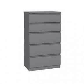2.03.02.070.4 КАСТОР комод 5 ящиков RU серый в Сысерти - sysert.ok-mebel.com | фото