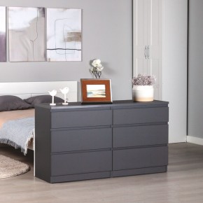 2.03.02.080.4 КАСТОР комод 6 ящиков RU серый в Сысерти - sysert.ok-mebel.com | фото 3