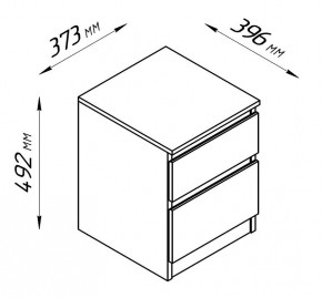 2.03.03.050.4 КАСТОР тумба 2 ящика RU серая в Сысерти - sysert.ok-mebel.com | фото 3