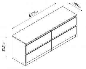 2.03.03.100.4 КАСТОР тумба 4 ящика RU серая в Сысерти - sysert.ok-mebel.com | фото 4