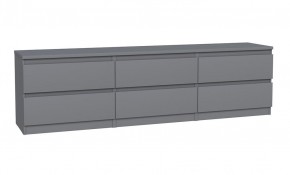 2.03.03.110.4 КАСТОР тумба 6 ящиков RU серая в Сысерти - sysert.ok-mebel.com | фото