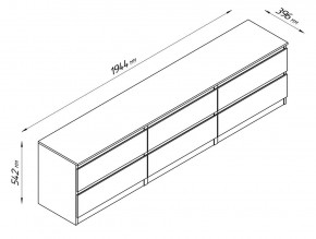 2.03.03.110.4 КАСТОР тумба 6 ящиков RU серая в Сысерти - sysert.ok-mebel.com | фото 4