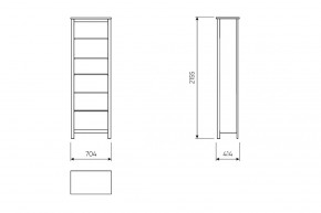 2.08.07.110.6 САГА стеллаж 70 темно-бирюзовый RU в Сысерти - sysert.ok-mebel.com | фото