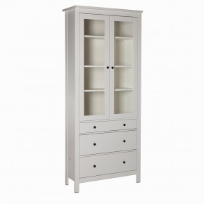 2.08.07.130.1 САГА шкаф с витриной 90 белый RU в Сысерти - sysert.ok-mebel.com | фото