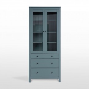 2.08.07.130.6 САГА шкаф с витриной 90 темно-бирюзовый RU в Сысерти - sysert.ok-mebel.com | фото 2