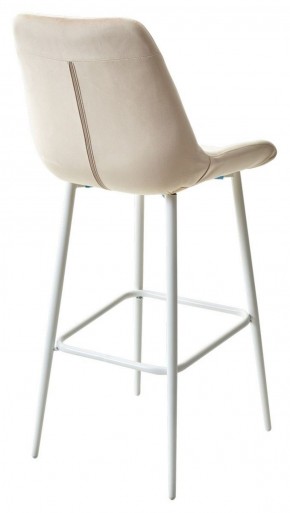 Барный стул ХОФМАН, цвет H-06 Бежевый, велюр / белый каркас М-City в Сысерти - sysert.ok-mebel.com | фото 4
