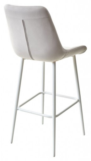 Барный стул ХОФМАН, цвет H-09 Светло-серый, велюр / белый каркас М-City в Сысерти - sysert.ok-mebel.com | фото 4