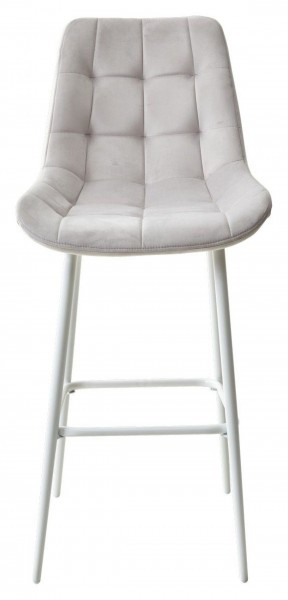Барный стул ХОФМАН, цвет H-09 Светло-серый, велюр / белый каркас М-City в Сысерти - sysert.ok-mebel.com | фото 6