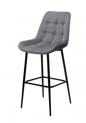 Барный стул ХОФМАН, цвет H-14 Серый, велюр / черный каркас М-City в Сысерти - sysert.ok-mebel.com | фото