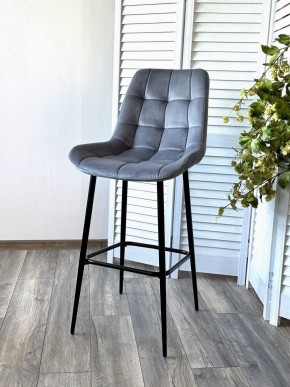 Барный стул ХОФМАН, цвет H-14 Серый, велюр / черный каркас М-City в Сысерти - sysert.ok-mebel.com | фото 3