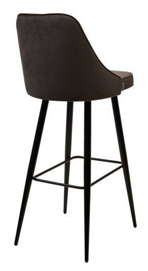 Барный стул NEPAL-BAR ГРАФИТ #14, велюр/ черный каркас (H=78cm) М-City в Сысерти - sysert.ok-mebel.com | фото 3