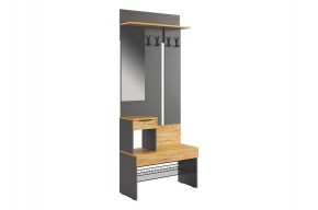 БАСКО Прихожая К4 (графит) в Сысерти - sysert.ok-mebel.com | фото 2