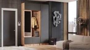 БАВАРИЯ Прихожая (дуб вотан/графит) в Сысерти - sysert.ok-mebel.com | фото