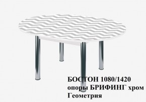 БОСТОН Стол круглый раздвижной 1080/1420 опоры Брифинг в Сысерти - sysert.ok-mebel.com | фото