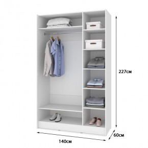 БРАУН Б642 Шкаф-купе (дуб серый/белый) в Сысерти - sysert.ok-mebel.com | фото