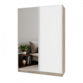 БРАУН Б672 Шкаф-купе (дуб серый/белый) в Сысерти - sysert.ok-mebel.com | фото