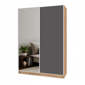БРАУН Б672 Шкаф-купе (дуб золотой/графит) в Сысерти - sysert.ok-mebel.com | фото