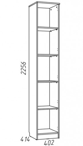 Детская Фанк Шкаф для книг НМ 013.03-01 М в Сысерти - sysert.ok-mebel.com | фото 3