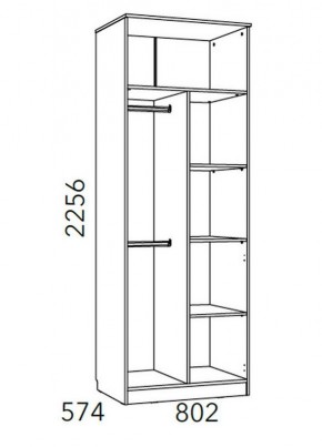 Детская Фанк Шкаф для одежды НМ 014.07 М в Сысерти - sysert.ok-mebel.com | фото 3