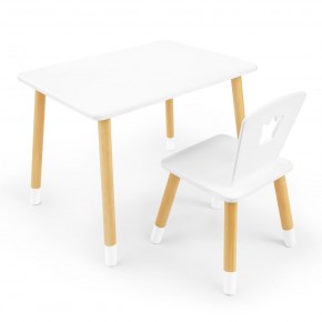 Детский комплект стол и стул «Корона» Rolti Baby (белый/береза, массив березы/мдф) в Сысерти - sysert.ok-mebel.com | фото