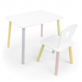 Детский комплект стол и стул «Корона» Rolti Baby (белый/цветной, массив березы/мдф) в Сысерти - sysert.ok-mebel.com | фото
