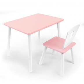 Детский комплект стол и стул «Корона» Rolti Baby (розовый/розовый, массив березы/мдф) в Сысерти - sysert.ok-mebel.com | фото