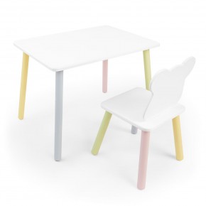 Детский комплект стол и стул «Мишка» Rolti Baby (белый/цветной, массив березы/мдф) в Сысерти - sysert.ok-mebel.com | фото