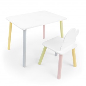 Детский комплект стол и стул «Облачко» Rolti Baby (белый/цветной, массив березы/мдф) в Сысерти - sysert.ok-mebel.com | фото 1