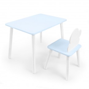 Детский комплект стол и стул «Облачко» Rolti Baby  (голубая столешница/голубое сиденье/белые ножки) в Сысерти - sysert.ok-mebel.com | фото