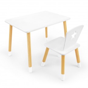 Детский комплект стол и стул «Звезда» Rolti Baby (белый/береза, массив березы/мдф) в Сысерти - sysert.ok-mebel.com | фото