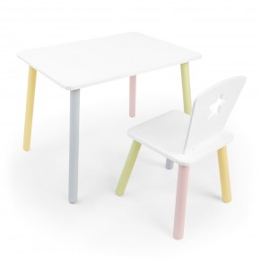 Детский комплект стол и стул «Звезда» Rolti Baby (белый/цветной, массив березы/мдф) в Сысерти - sysert.ok-mebel.com | фото