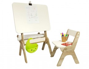 Детский растущий стол-парта и стул Я САМ "Умка" (Дуб/Серый) в Сысерти - sysert.ok-mebel.com | фото 3