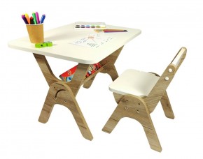 Детский растущий стол-парта и стул Я САМ "Умка" (Дуб/Серый) в Сысерти - sysert.ok-mebel.com | фото 4