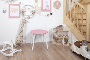 Детский стол круглый Rolti Baby (розовый/белый, массив березы/мдф) в Сысерти - sysert.ok-mebel.com | фото