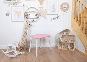 Детский стол Rolti Baby «Облачко»  (розовый/белый, массив березы/мдф) в Сысерти - sysert.ok-mebel.com | фото