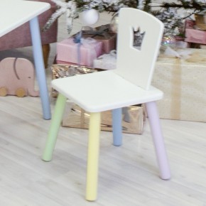 Детский стул Корона (Белый/Белый/Цветной) в Сысерти - sysert.ok-mebel.com | фото