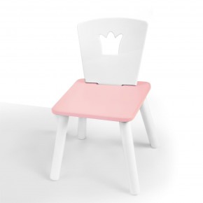 Детский стул Корона (Белый/Розовый/Белый) в Сысерти - sysert.ok-mebel.com | фото 1