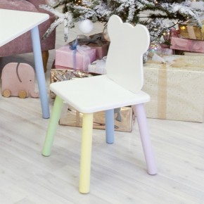 Детский стул Мишутка (Белый/Белый/Цветной) в Сысерти - sysert.ok-mebel.com | фото