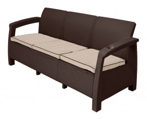 Диван Yalta Premium Sofa 3 Set (Ялта) шоколадный (+подушки под спину) в Сысерти - sysert.ok-mebel.com | фото