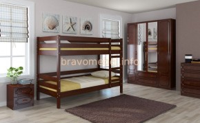 ДЖУНИОР Кровать двухъярусная (Орех) в Сысерти - sysert.ok-mebel.com | фото