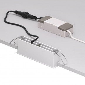 DK2514-WB Встраиваемый светильник SPACE со светодиодом L126mm 220V 10W 38° 4000К IP20 белый/черный алюминий в Сысерти - sysert.ok-mebel.com | фото 3