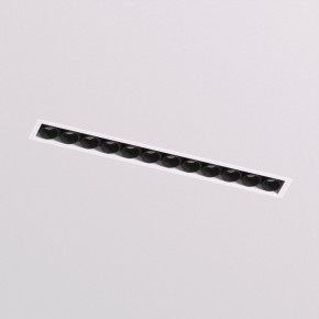 DK2532-WB Встраиваемый светильник SPACE со светодиодом под шпатлевку L240mm 220V 20W 38° 4000К IP20 белый/черный алюминий в Сысерти - sysert.ok-mebel.com | фото 2