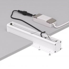 DK2532-WB Встраиваемый светильник SPACE со светодиодом под шпатлевку L240mm 220V 20W 38° 4000К IP20 белый/черный алюминий в Сысерти - sysert.ok-mebel.com | фото 6