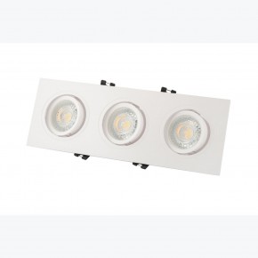 DK3023-WH Встраиваемый светильник, IP 20, 10 Вт, GU5.3, LED, белый, пластик в Сысерти - sysert.ok-mebel.com | фото 3