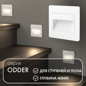DK3050-WH Светильник встраиваемый в стену, IP 20, LED 3000, 1 Вт, белый, пластик в Сысерти - sysert.ok-mebel.com | фото 5