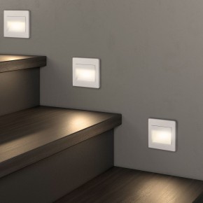 DK3050-WH Светильник встраиваемый в стену, IP 20, LED 3000, 1 Вт, белый, пластик в Сысерти - sysert.ok-mebel.com | фото 6