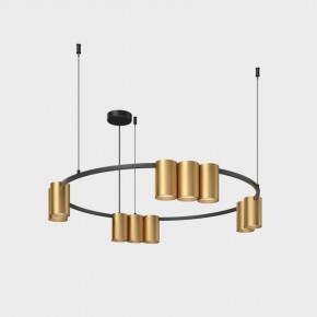DK4065-BK+SG Подвесной светильник ORBIT , IP20, 10xGU10 LED до 15 Вт, черный + сатинированное золото, алюминий в Сысерти - sysert.ok-mebel.com | фото 2