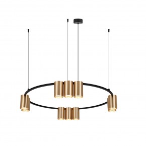 DK4065-BK+SG Подвесной светильник ORBIT , IP20, 10xGU10 LED до 15 Вт, черный + сатинированное золото, алюминий в Сысерти - sysert.ok-mebel.com | фото 3